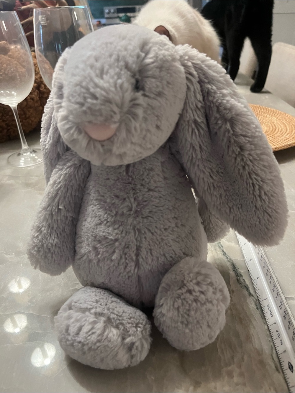 Jellycat Light Gray Bashful Bunny Plush - Soft Floppy-Eared Toy